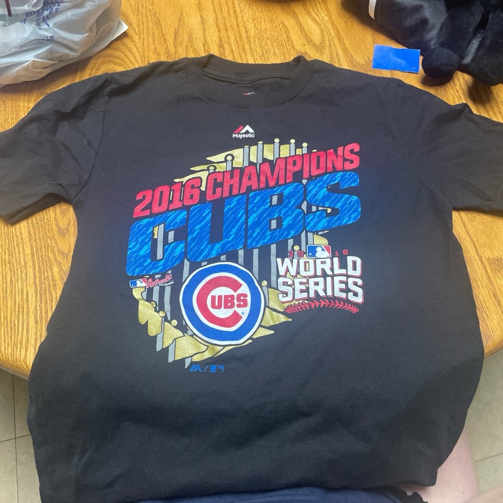 Majestic 2016 Cubs World Series Black T-Shirt